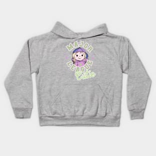 Cute Toddler Girl T-Shirt with a Sports Themed Baseball Cap and Message Kids Hoodie